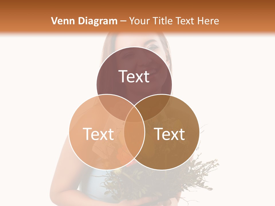 Isoliert Lachend Strau PowerPoint Template