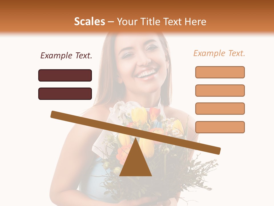 Isoliert Lachend Strau PowerPoint Template