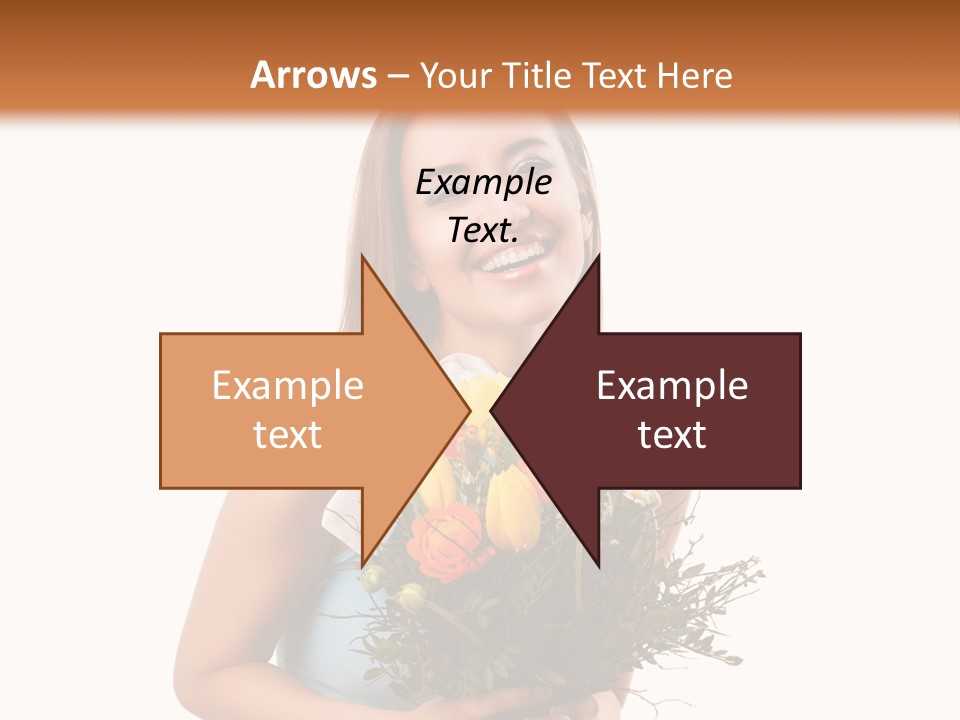 Isoliert Lachend Strau PowerPoint Template