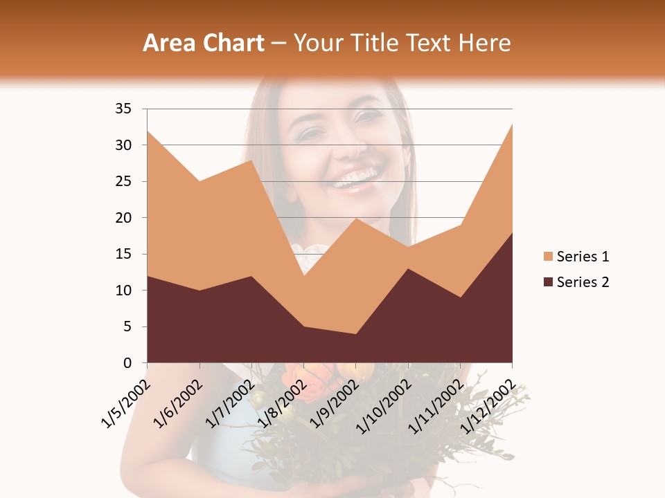 Isoliert Lachend Strau PowerPoint Template