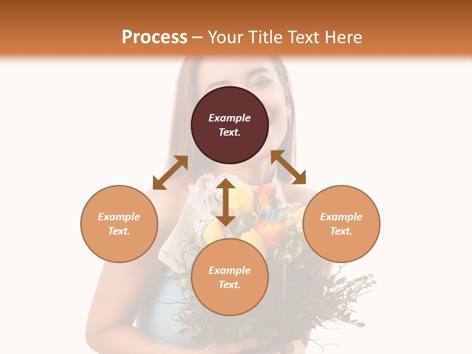 Isoliert Lachend Strau PowerPoint Template