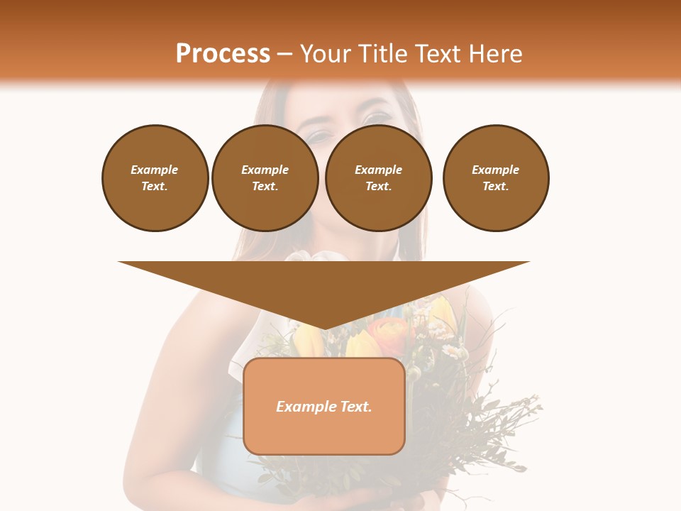 Isoliert Lachend Strau PowerPoint Template