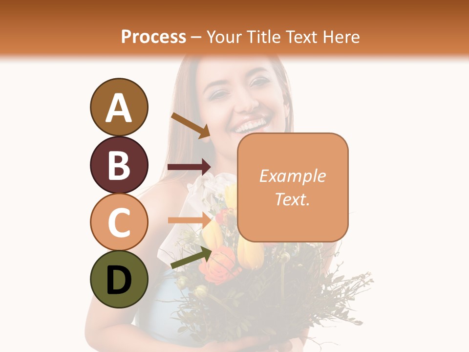 Isoliert Lachend Strau PowerPoint Template