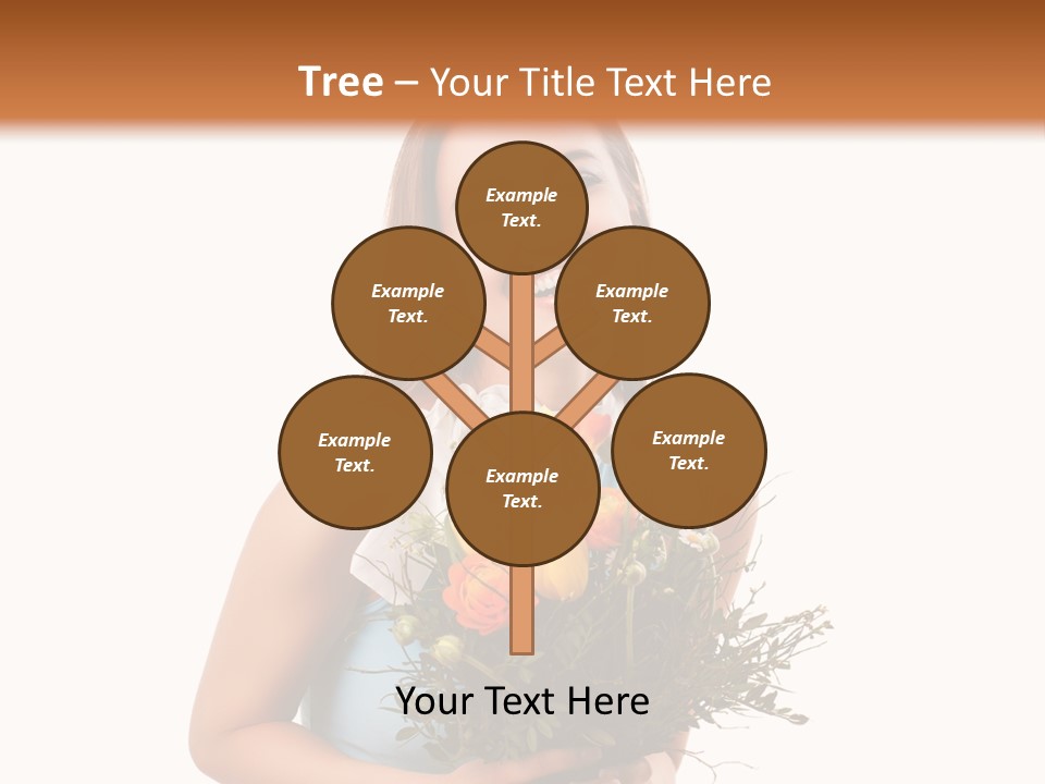 Isoliert Lachend Strau PowerPoint Template