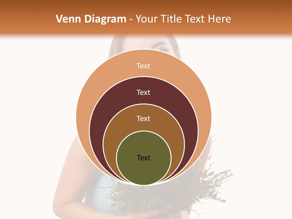 Isoliert Lachend Strau PowerPoint Template