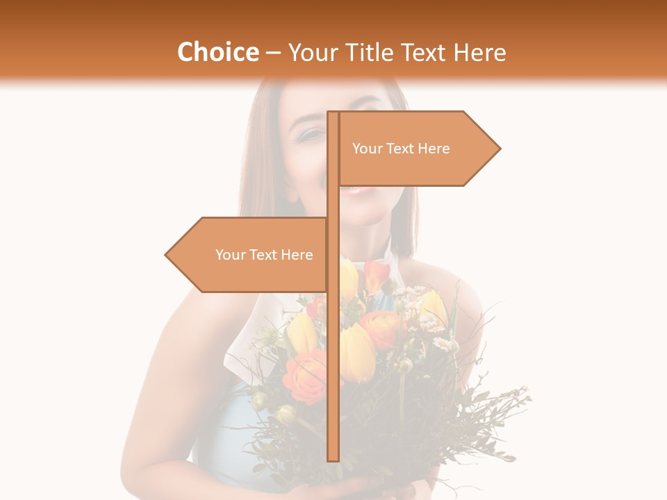Isoliert Lachend Strau PowerPoint Template