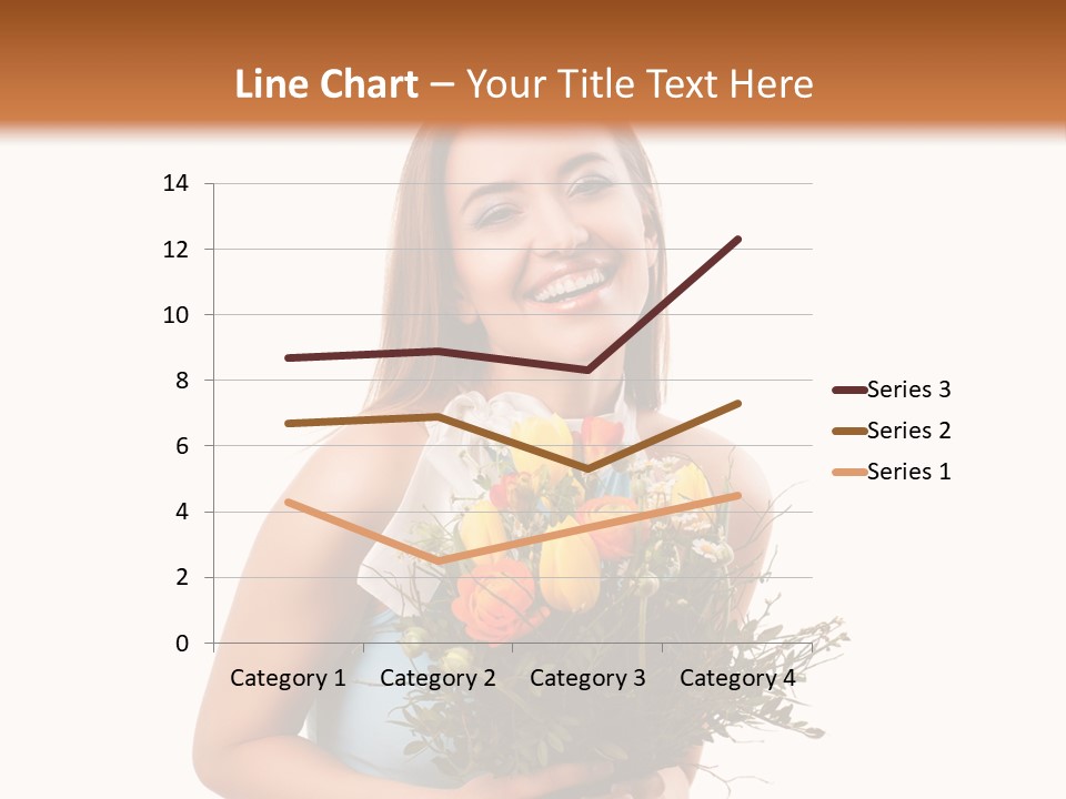 Isoliert Lachend Strau PowerPoint Template