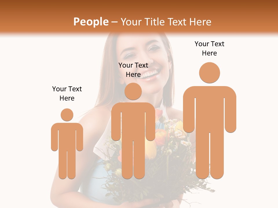 Isoliert Lachend Strau PowerPoint Template