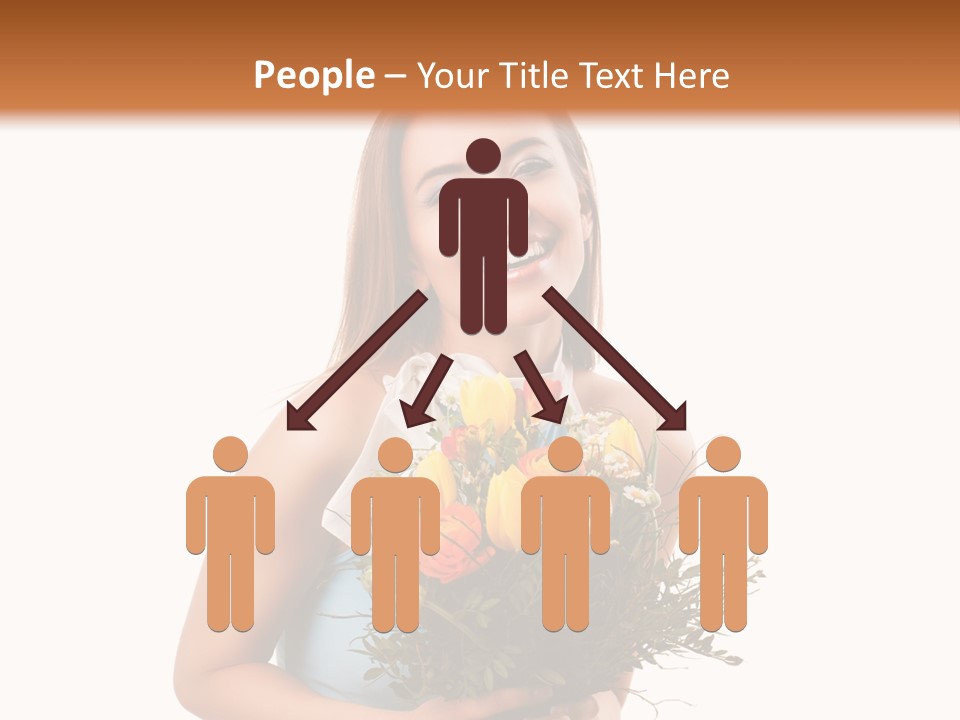 Isoliert Lachend Strau PowerPoint Template