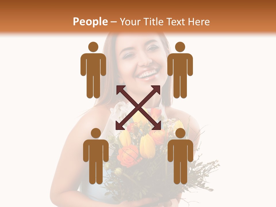 Isoliert Lachend Strau PowerPoint Template