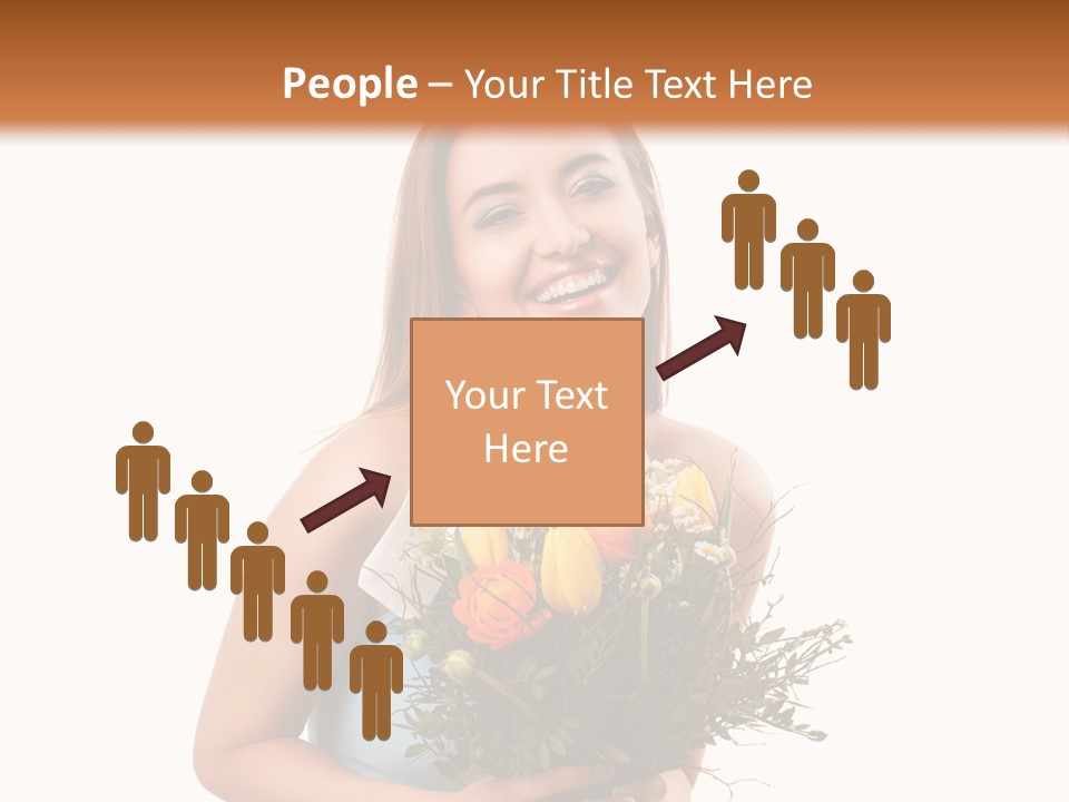 Isoliert Lachend Strau PowerPoint Template