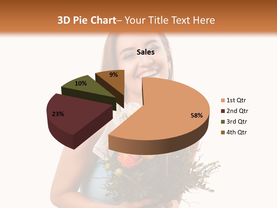 Isoliert Lachend Strau PowerPoint Template