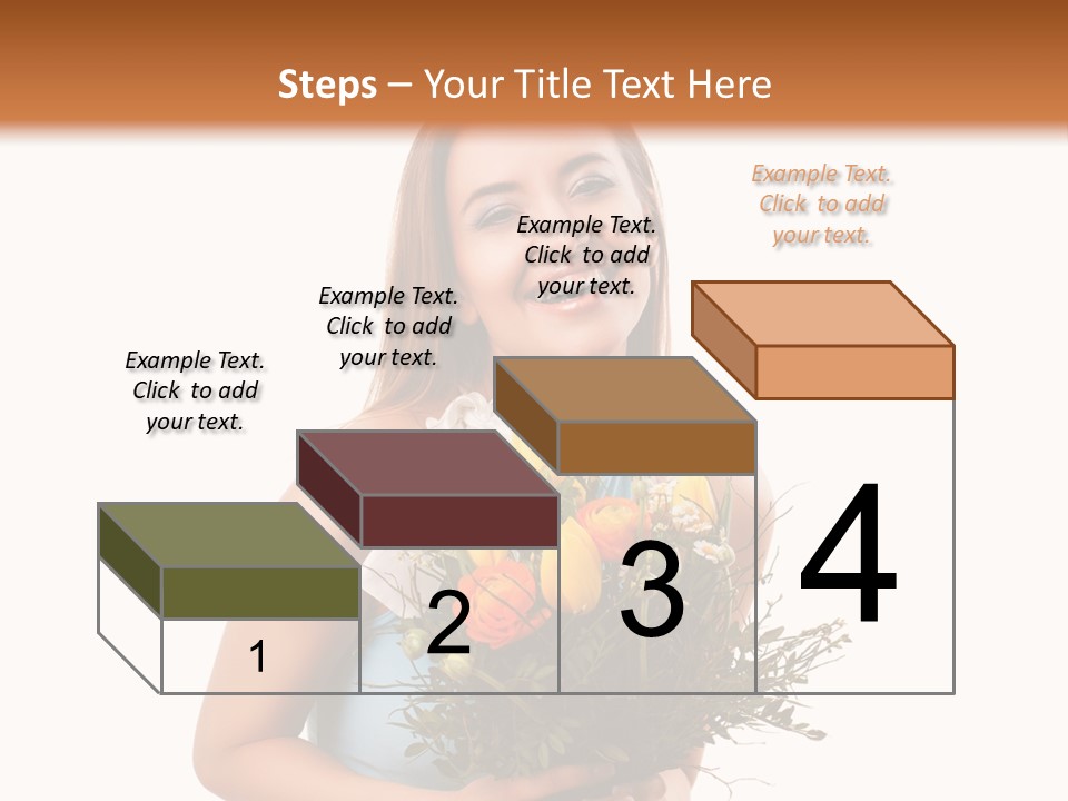 Isoliert Lachend Strau PowerPoint Template