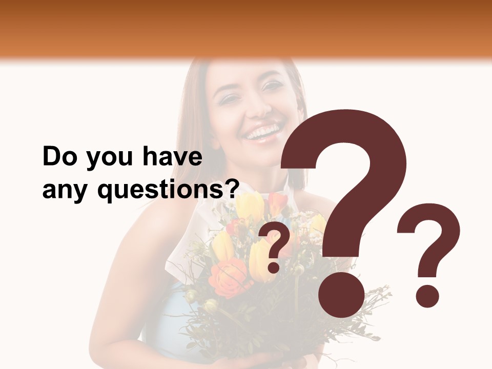 Isoliert Lachend Strau PowerPoint Template