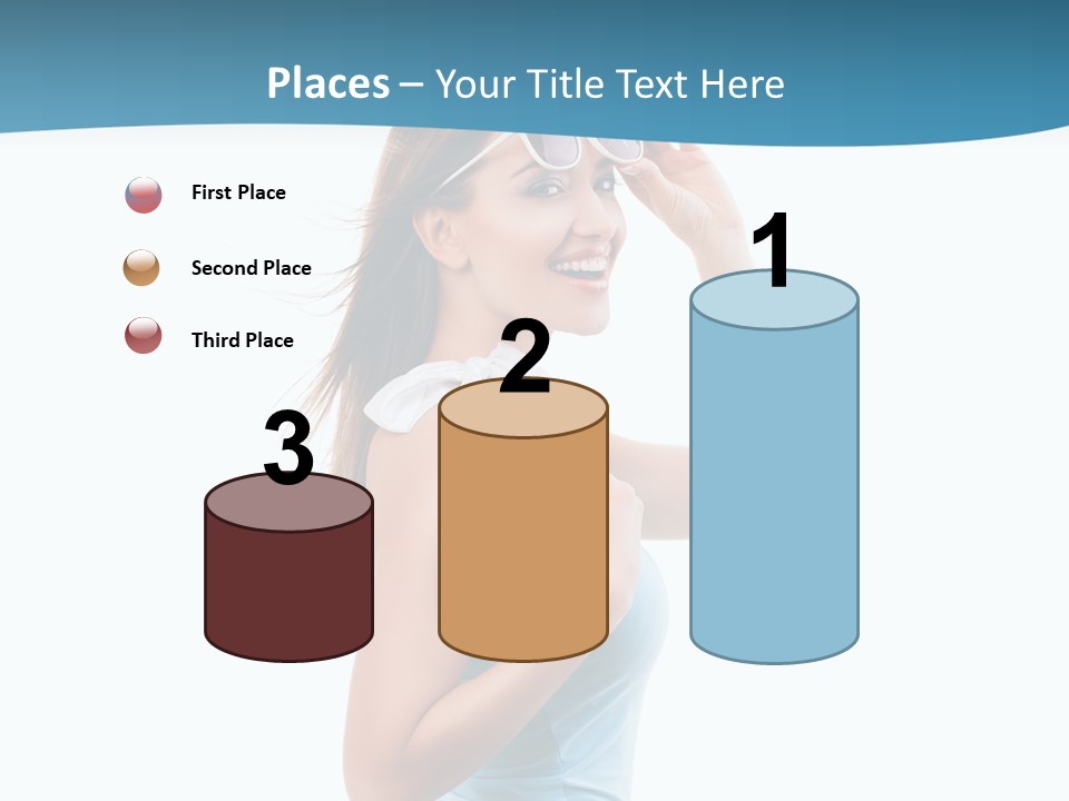 Girl Next Door Sommerlich Sonnenbrille PowerPoint Template