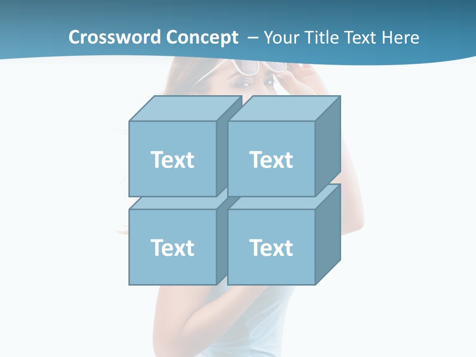 Girl Next Door Sommerlich Sonnenbrille PowerPoint Template