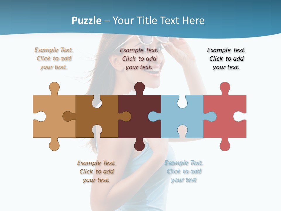 Girl Next Door Sommerlich Sonnenbrille PowerPoint Template