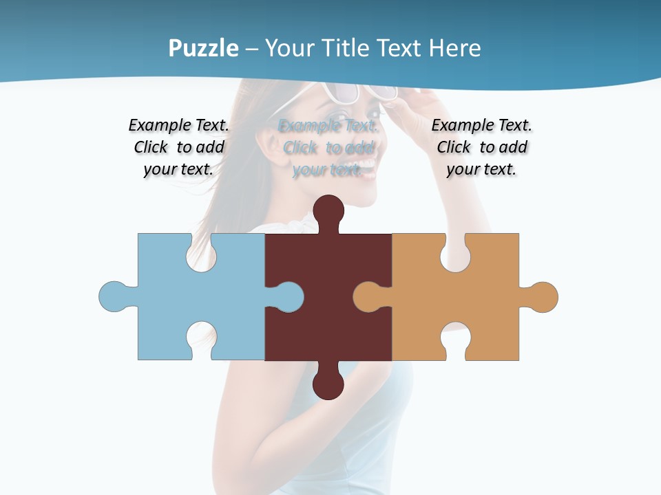 Girl Next Door Sommerlich Sonnenbrille PowerPoint Template