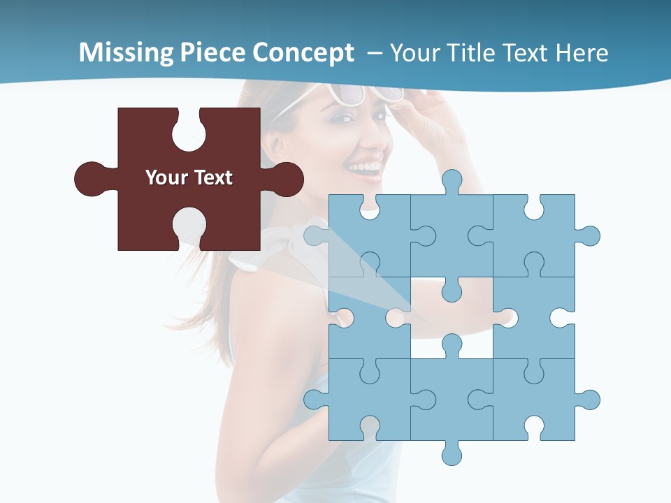 Girl Next Door Sommerlich Sonnenbrille PowerPoint Template