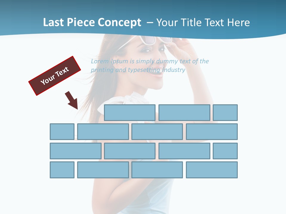 Girl Next Door Sommerlich Sonnenbrille PowerPoint Template