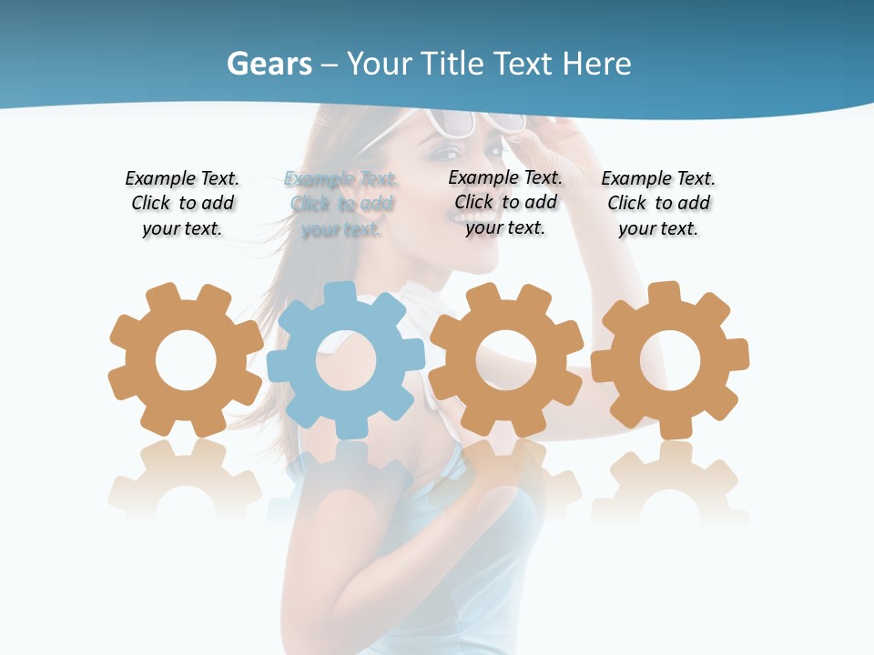 Girl Next Door Sommerlich Sonnenbrille PowerPoint Template