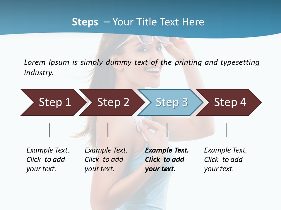 Girl Next Door Sommerlich Sonnenbrille PowerPoint Template