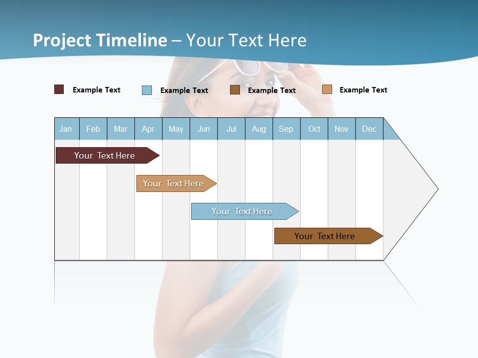 Girl Next Door Sommerlich Sonnenbrille PowerPoint Template