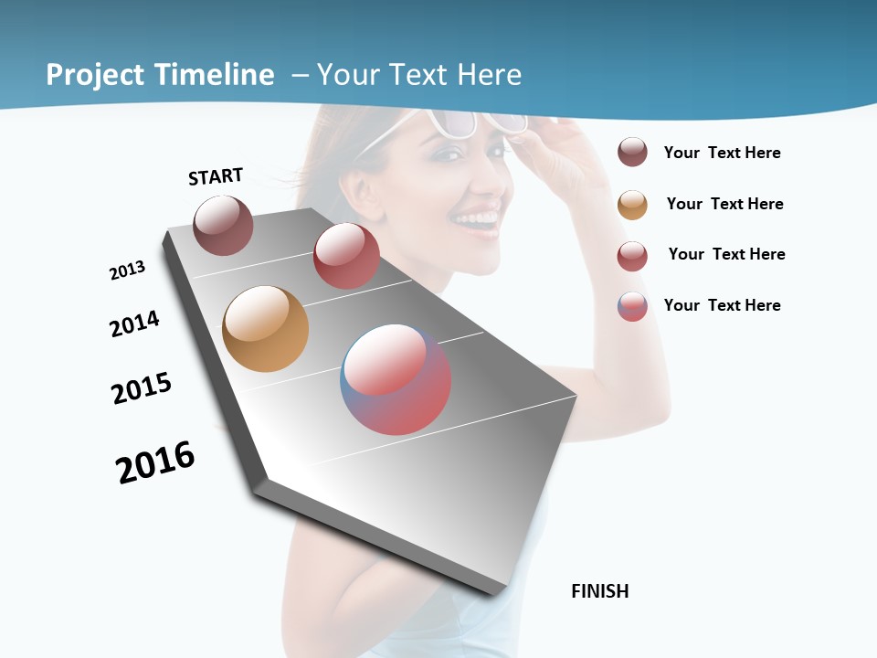 Girl Next Door Sommerlich Sonnenbrille PowerPoint Template