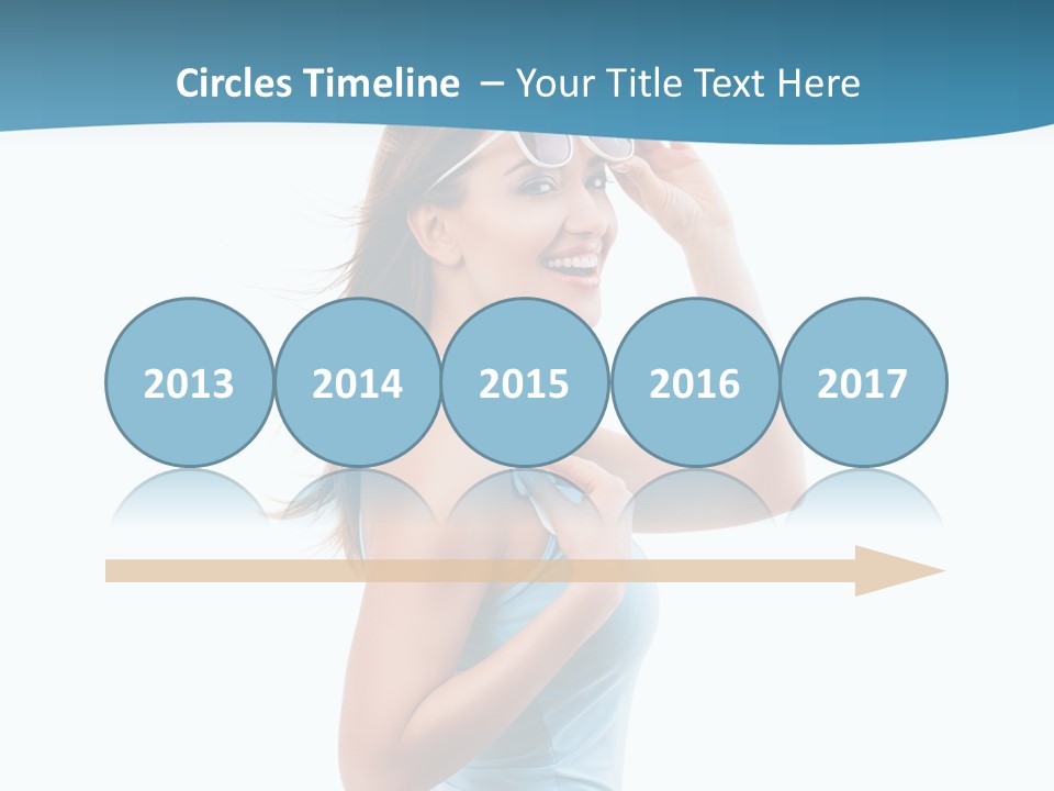 Girl Next Door Sommerlich Sonnenbrille PowerPoint Template