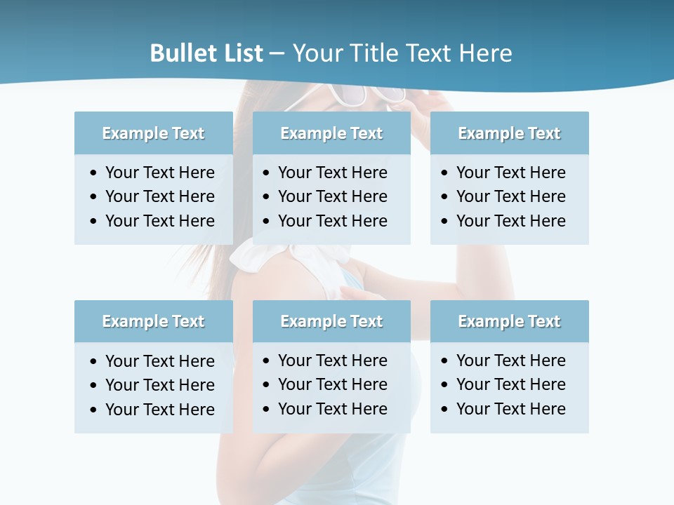 Girl Next Door Sommerlich Sonnenbrille PowerPoint Template