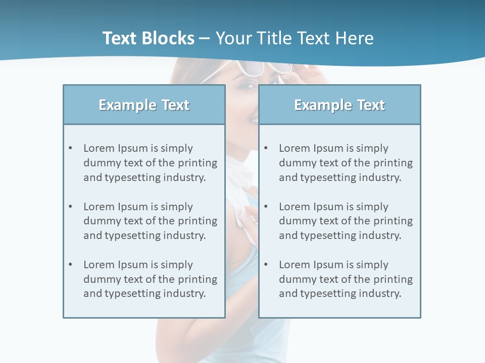 Girl Next Door Sommerlich Sonnenbrille PowerPoint Template