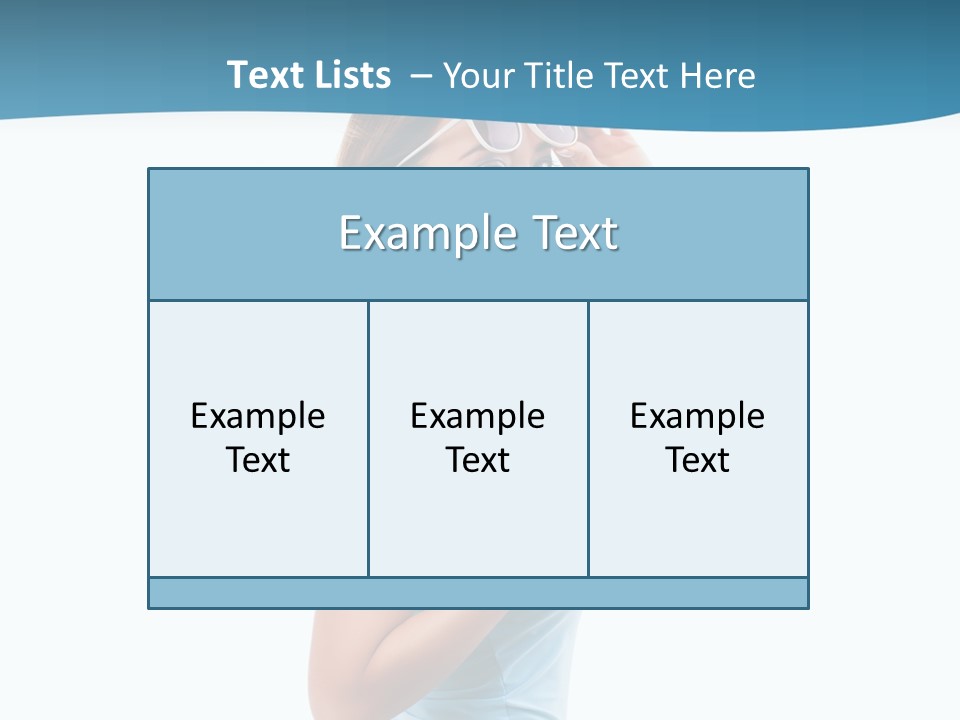 Girl Next Door Sommerlich Sonnenbrille PowerPoint Template