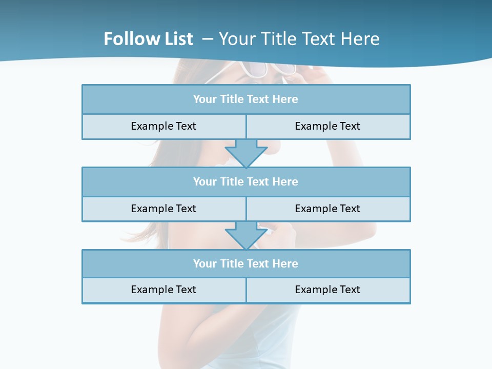 Girl Next Door Sommerlich Sonnenbrille PowerPoint Template