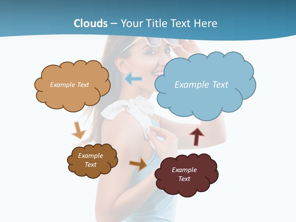 Girl Next Door Sommerlich Sonnenbrille PowerPoint Template