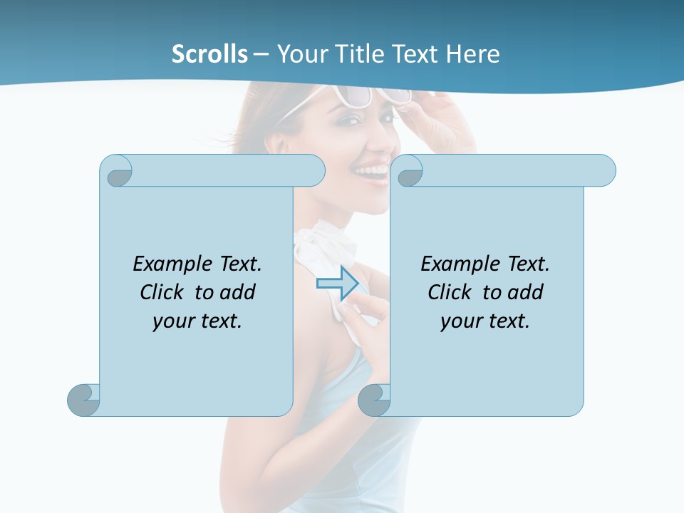 Girl Next Door Sommerlich Sonnenbrille PowerPoint Template