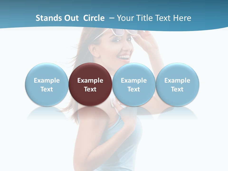 Girl Next Door Sommerlich Sonnenbrille PowerPoint Template