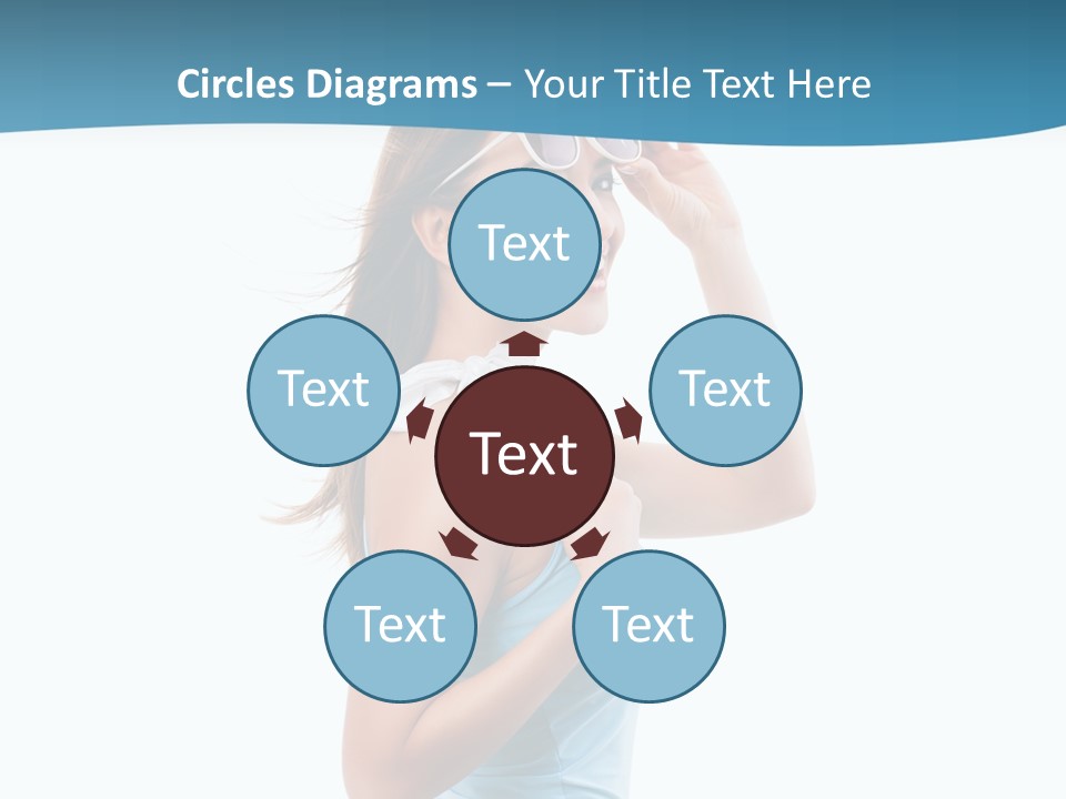 Girl Next Door Sommerlich Sonnenbrille PowerPoint Template