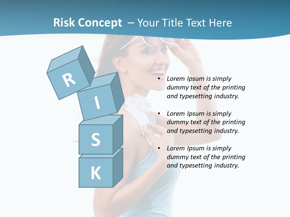 Girl Next Door Sommerlich Sonnenbrille PowerPoint Template