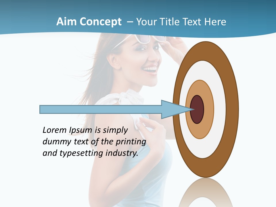 Girl Next Door Sommerlich Sonnenbrille PowerPoint Template