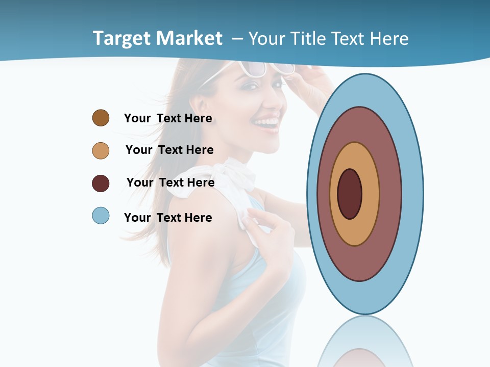 Girl Next Door Sommerlich Sonnenbrille PowerPoint Template