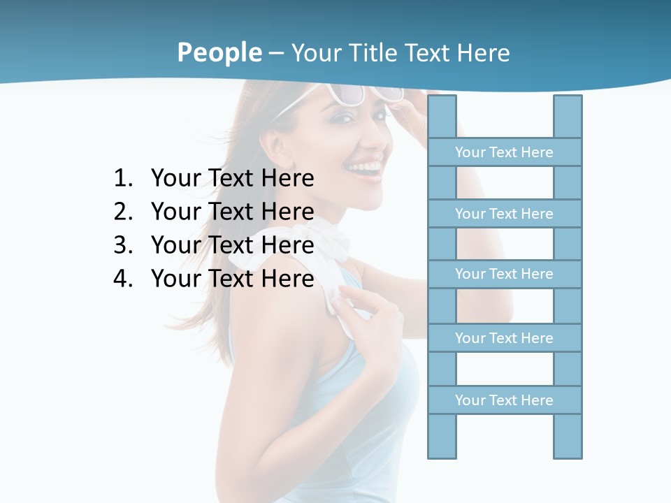 Girl Next Door Sommerlich Sonnenbrille PowerPoint Template