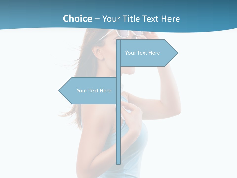 Girl Next Door Sommerlich Sonnenbrille PowerPoint Template