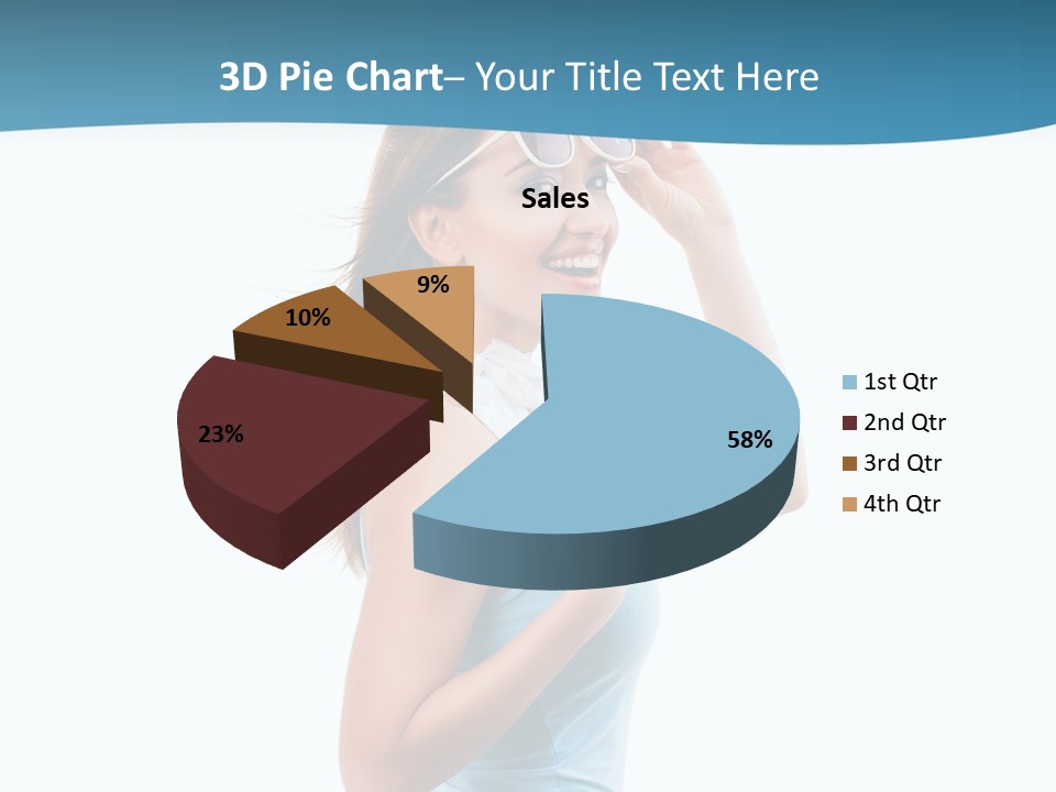 Girl Next Door Sommerlich Sonnenbrille PowerPoint Template