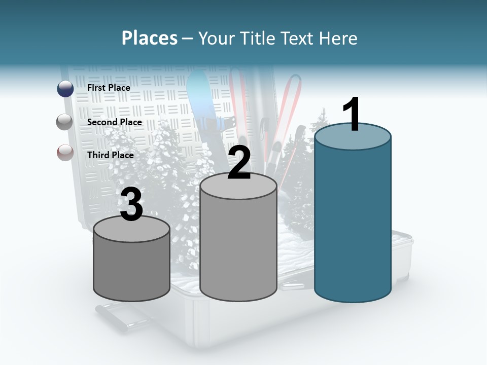 Suitcase Adventure Glacier PowerPoint Template