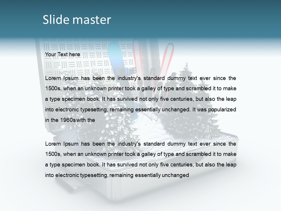 Suitcase Adventure Glacier PowerPoint Template