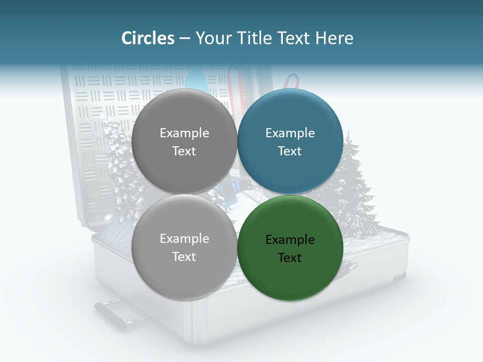 Suitcase Adventure Glacier PowerPoint Template