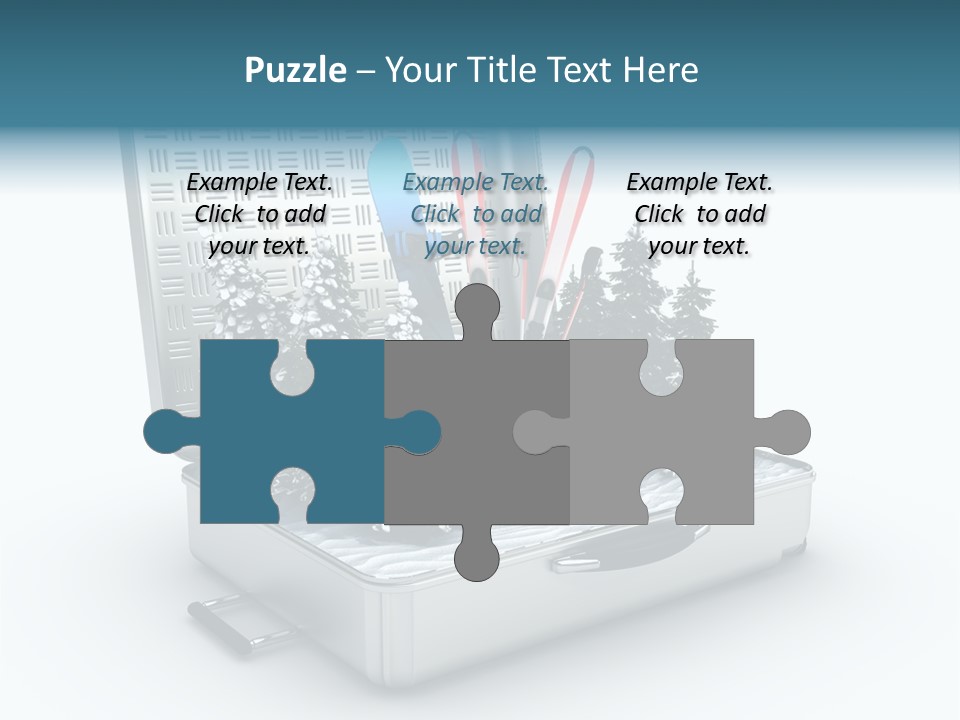 Suitcase Adventure Glacier PowerPoint Template