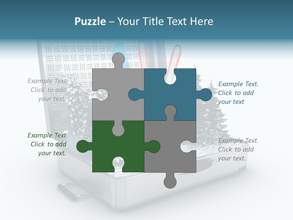 Suitcase Adventure Glacier PowerPoint Template