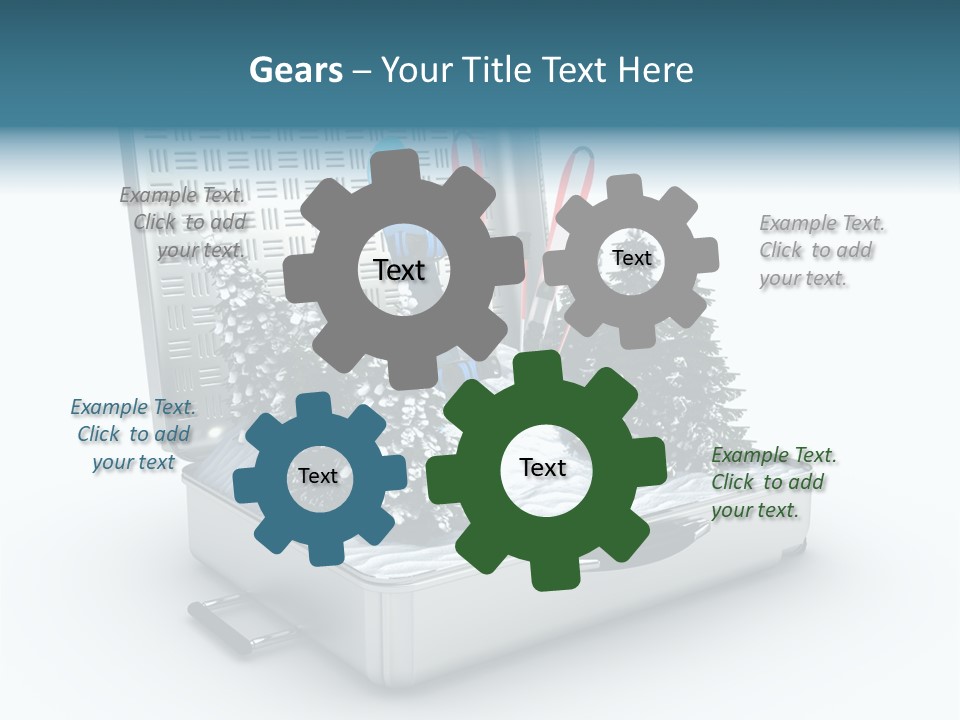 Suitcase Adventure Glacier PowerPoint Template