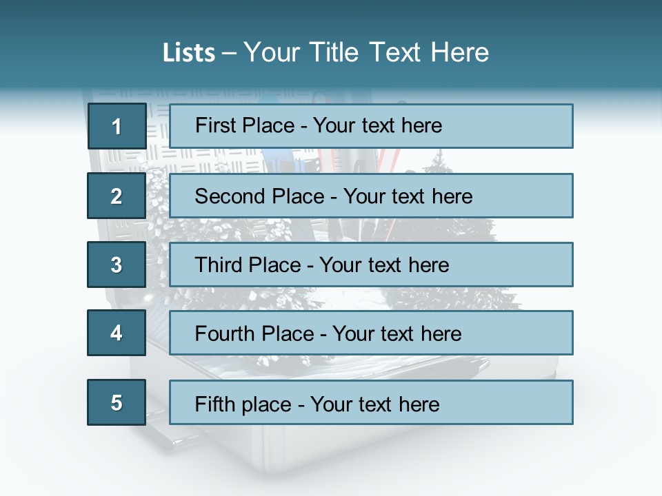 Suitcase Adventure Glacier PowerPoint Template